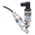  100-100-2-1-2-7, 0 psig to 100 psig, 0.25% Accuracy (BFSL), 4 mA to 20 mA Output, 1/4 NPT Male, Mini-Hirschmann  Pressure Transmitter