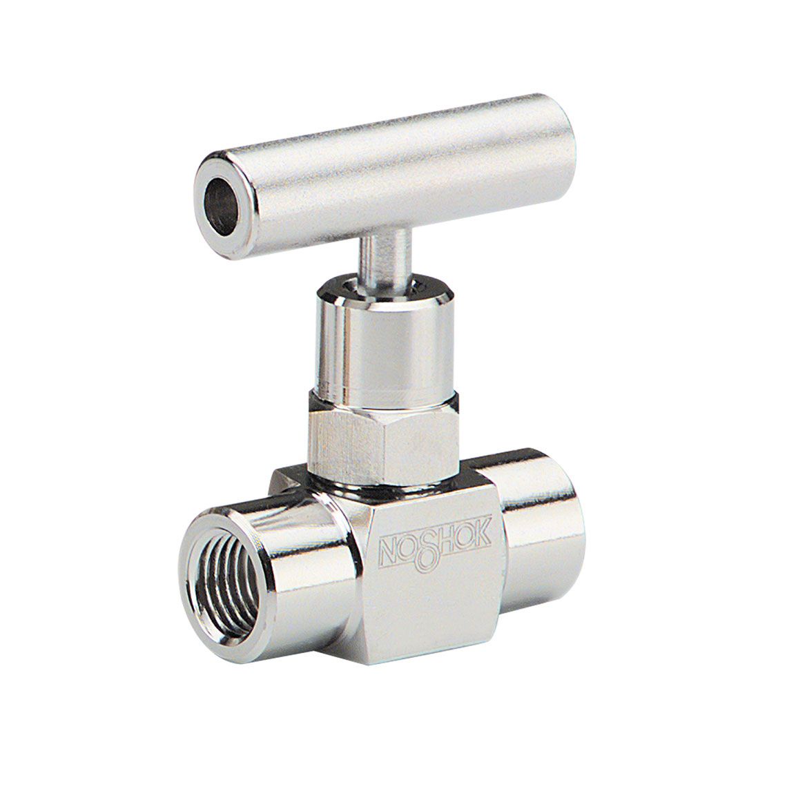 102-ffs_needle_28 102-FFS-EM1-PM2-HL3 1/4 NPT, Female x Female, 316 SS, EPDM O-Ring, Panel Mount, Round Knurled Handle, Hard Seat Mini Valve - Image 1
