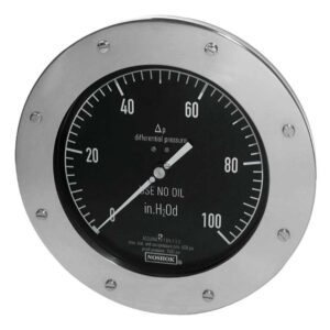  45-1302-W200-S2A-1 4.5 Differential Gauge 1/4 NPT Top/Bottom Conn
