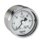  15-411-200-psi-ST8 1/8 NPT Back Conn 1.5 dry Stainless Steel Gauge, 0.8 mm SS Threaded Orifice
