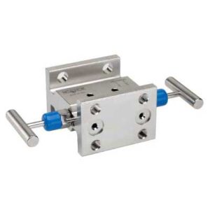  2120-MMS Soft Seat, Flange x Flange, 316 SS  2 Valve liquid Level Manifold