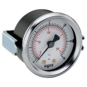  20-120-160-psi/kPa 1/4 NPT Back Conn 2 inch dry Panel Mount Gauge-160-psi/kPa