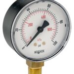25-100-30-vac/bar 1/4 NPT Bottom Conn 2.5 ABS DRY Case Vacuum Gauge