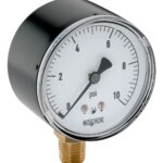  25-200-100-inH2O-vacuum-BT3 1/4 NPT DRY Bottom Conn 2.5 Diaphragm Gauge, 0.3 mm Brass Threaded Orifice