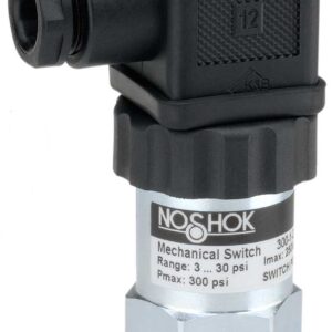  300H-3-2-145/1750-8 Mechanical Pressure Switch, 1 SPDT Switch, 1/4 NPT Male Conn, 145 psig to 1750 psig Adjustment, Hirschmann Conn