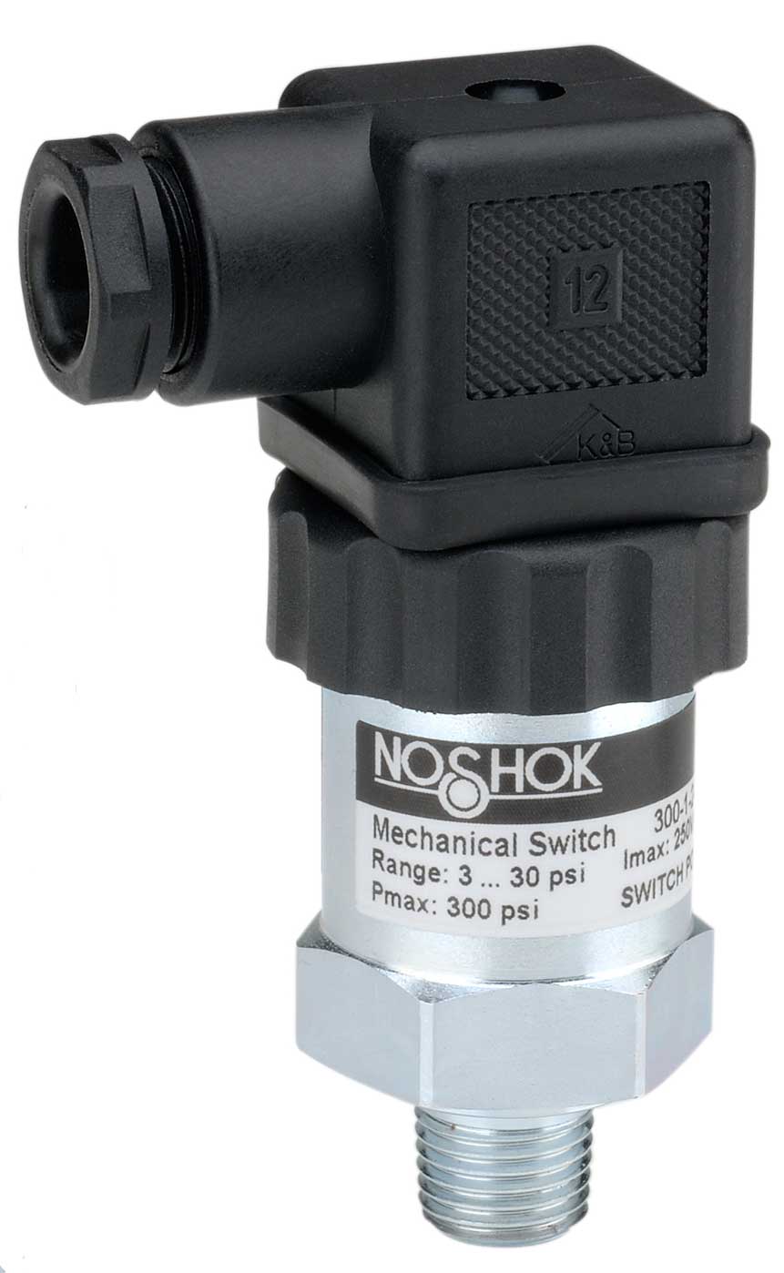 300-Series-Switch_LG 300H-3-2-145/1750-8 Mechanical Pressure Switch, 1 SPDT Switch, 1/4 NPT Male Conn, 145 psig to 1750 psig Adjustment, Hirschmann Conn - Image 1