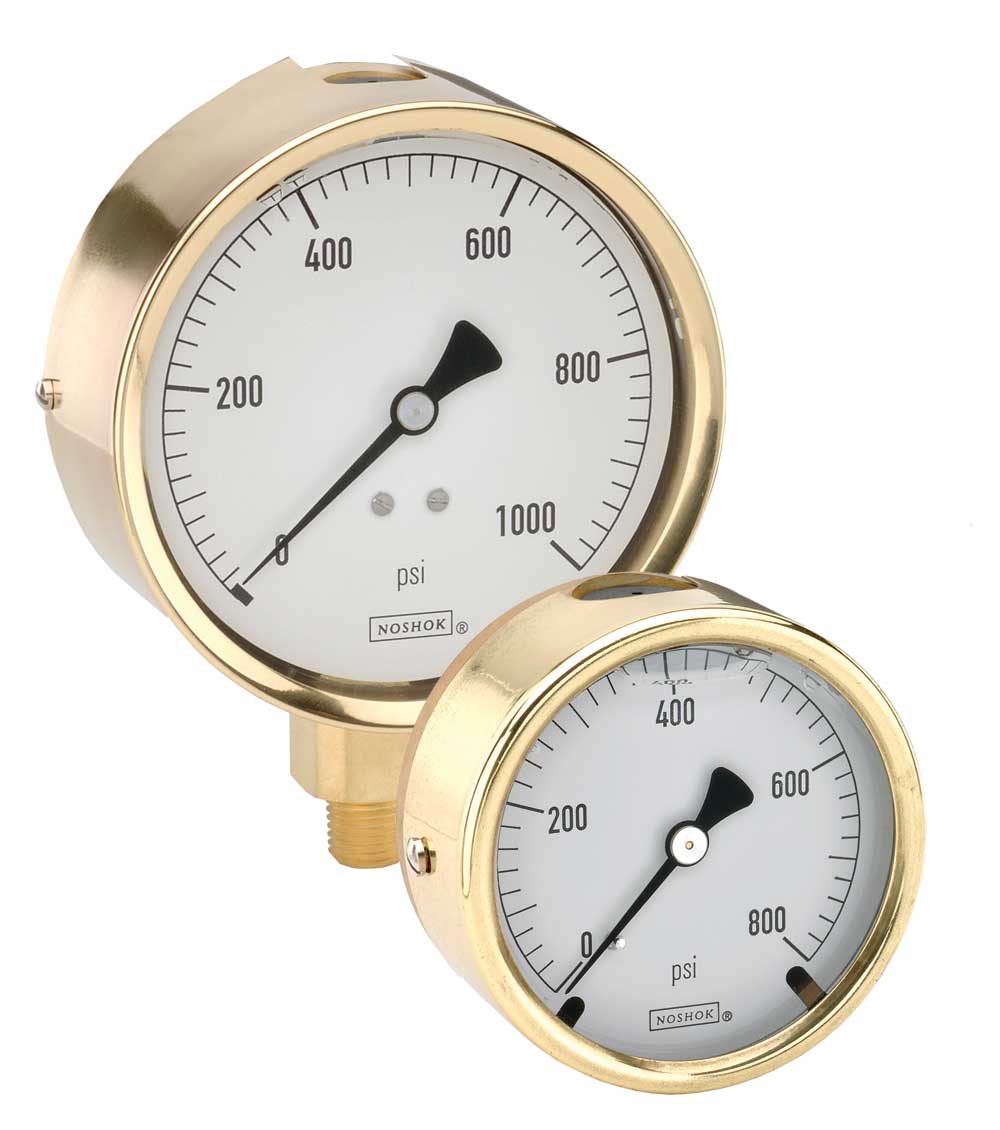 300_Series_Gauge-Group_LG 25-310-2000-SST -psi 1/4" NPT Back Conn 2.5" Brass Case Gauge-ADJUSTABLE CONNECTION - Image 1