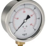  40-901-30-psi 1/4 NPT Bottom Conn, 4 inch Stainless Steel Case Gauge, Glycerin Filled