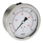  40-911-300-psi 1/4 NPT Back Conn, 4 INCH Stainless Steel Case Gauge, Glycerin Filled