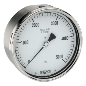  60-410-30-psi/kg/cm2 1/2 NPT Back Conn, 6 Stainless Steel dry Pressure Gauge