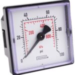  20-148-30-psi/kpa 1/8 NPT/10-32 Female Conn 2 back conn DRY ABS Square Case Gauge