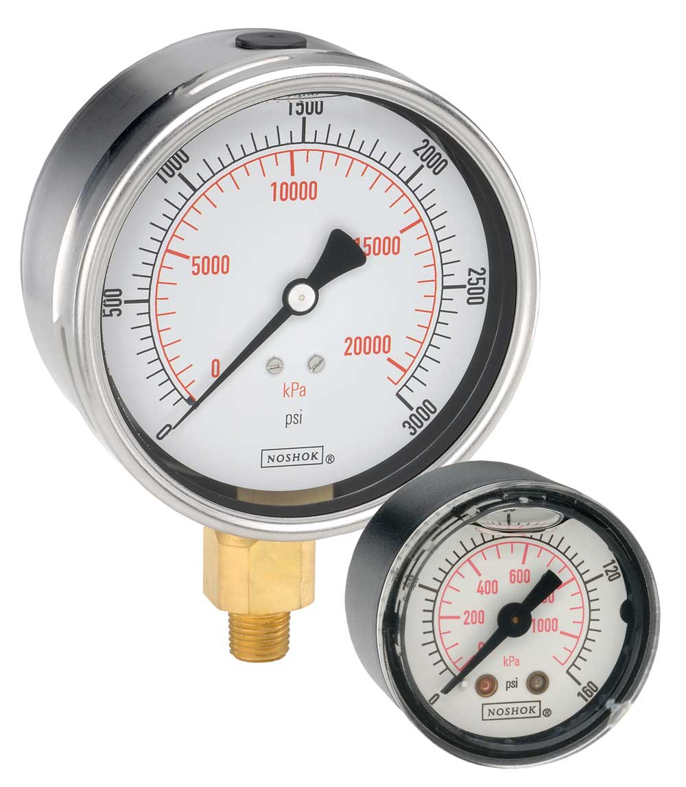900_Series_Gauge_Group_LG-1 40-911-1000 psi - kPa npt size 1/4 4" SS Liquid Pressure Gauge - Image 1