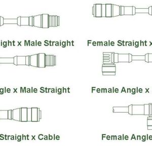  FAMA-6-5P 5-Pin M12x1 Mating Conn F Angle x F Angle