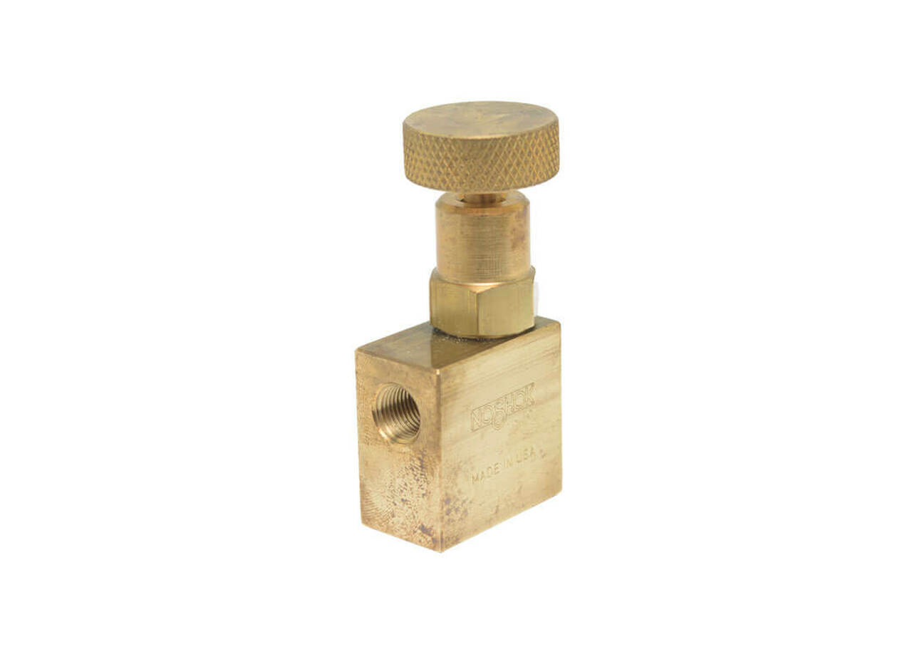 noshok-101-ffab-valveman 101-FFAB-PM2 1/8 NPT, Female x Female, Angle, Brass, Panel Mount, Hard Seat Mini Valve - Image 1