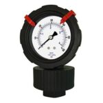Pic Gauges 701L-254O PRESSURE GAUGE, 2 1/2" DIAL, 0-2000 PSI, 1/4" LOWER MOUNT, GLYCERINE FILLED, PLASTIC CASE & BEZEL, BRASS INTERNALS