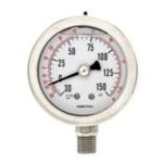 Pic Gauges AMMONIA-604RCH AMMONIA GAUGE, 6" DIAL, 30/0/300 PSI, 1/4" LOWER BACK MOUNT, STAINLESS STEEL CASE, 316SS INTERNALS, DRY YET FILLABLE