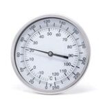 Pic Gauges B5A4-AA BIMETAL THERMOMETER, 5" DIAL, -40/120' F&C, 4" STEM, 1/2" NPT ADJUSTABLE ANGLE, STAINLESS STEEL